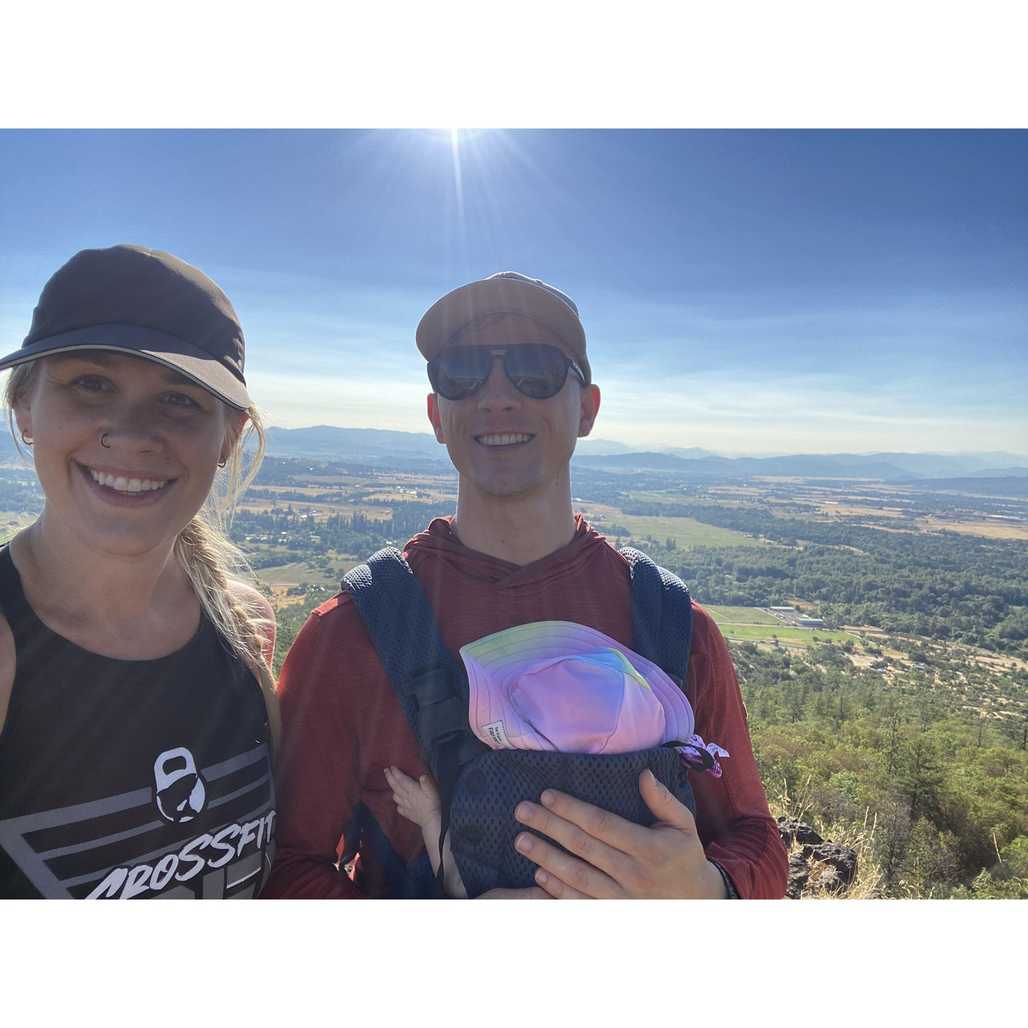 We hike while Scarlett naps