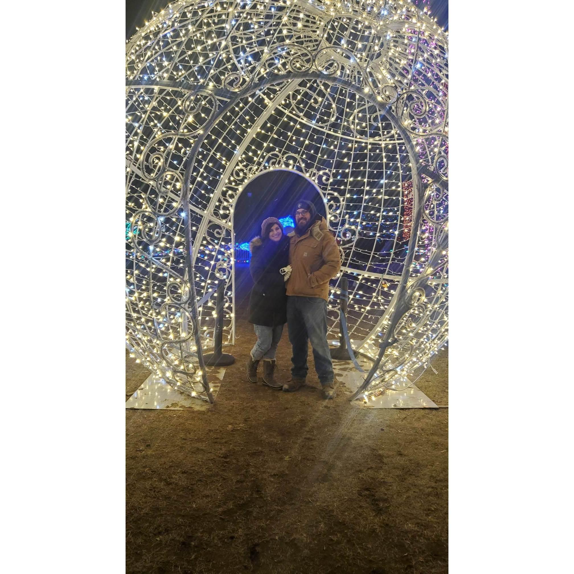 Picture moment at the Detroit Zoo lights