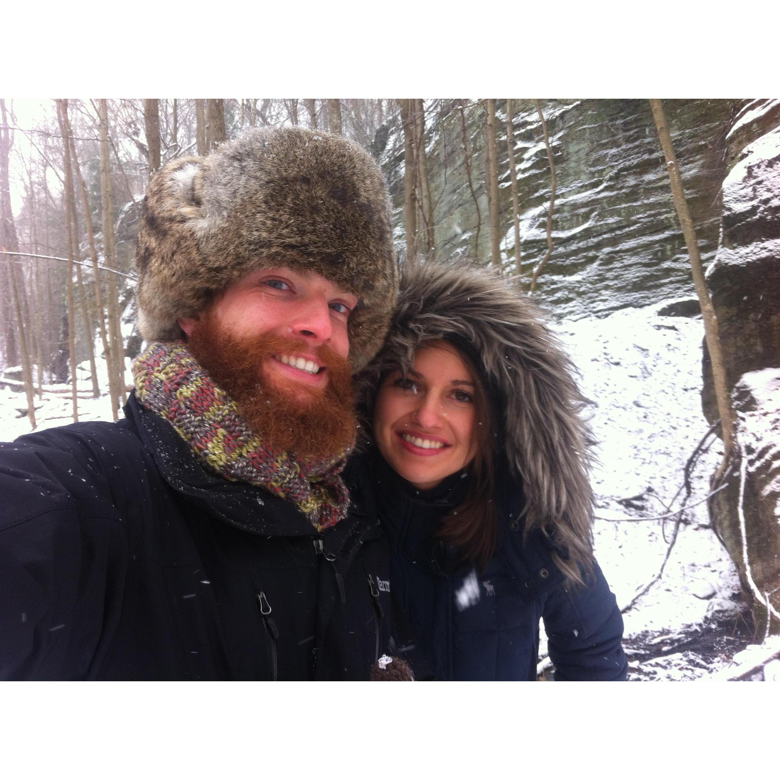 Annual winter hike at Twinsburg Ledges, Ohio