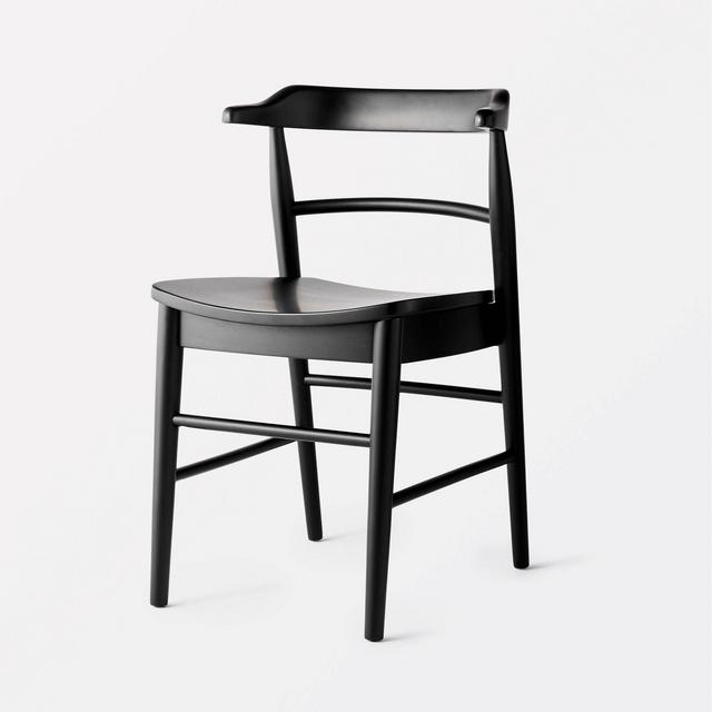 Kaysville Curved Back Wood Dining Chair Black - Threshold™ designed with Studio McGee
