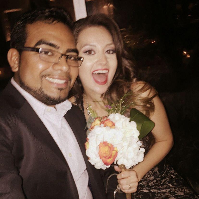 Vikki caught the bouquet!