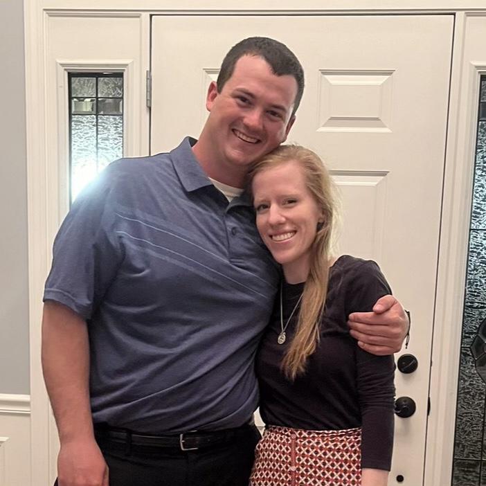 Our very first picture together - heading to a Good Friday service.
