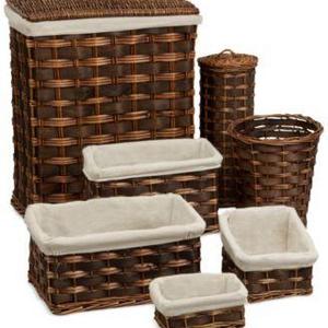 Honey Can Do 7-Piece Wicker Hamper & Basket Set