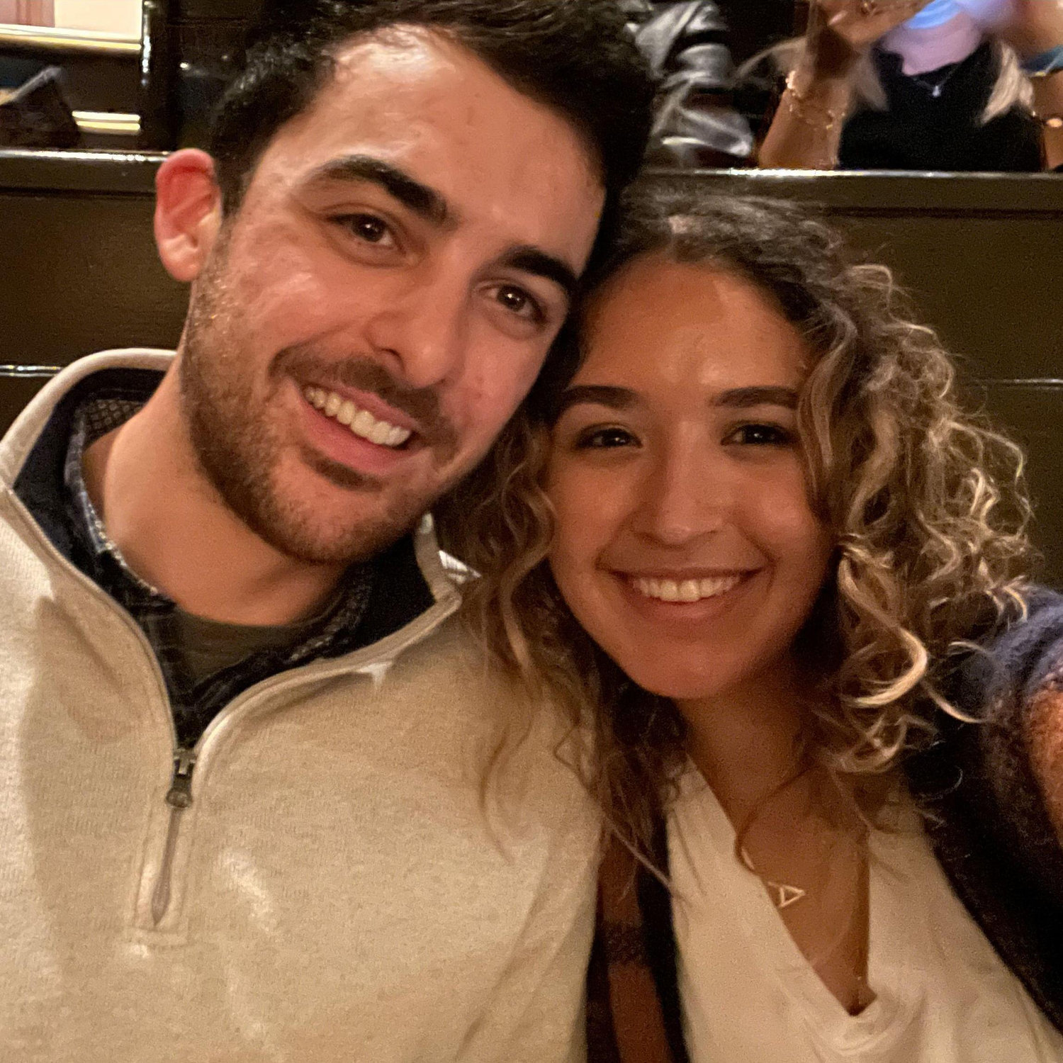 Conor and Ale watching Hamilton the Musical in Philadelphia.