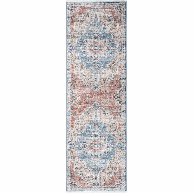 nuLOOM Sawyer Vintage Transitional Kitchen Runner Rug - Hallway, Entryway, 2' 6" x 12', Multi