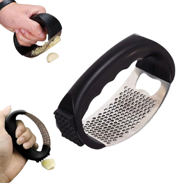 Stainless Steel Garlic Press, 2025 New Garlic Press Rocker Crusher Masher, Portable Manual Heavy Duty Garlics Mincer, Garlics Chopper for Household Kitchen Utensils (1pcs)