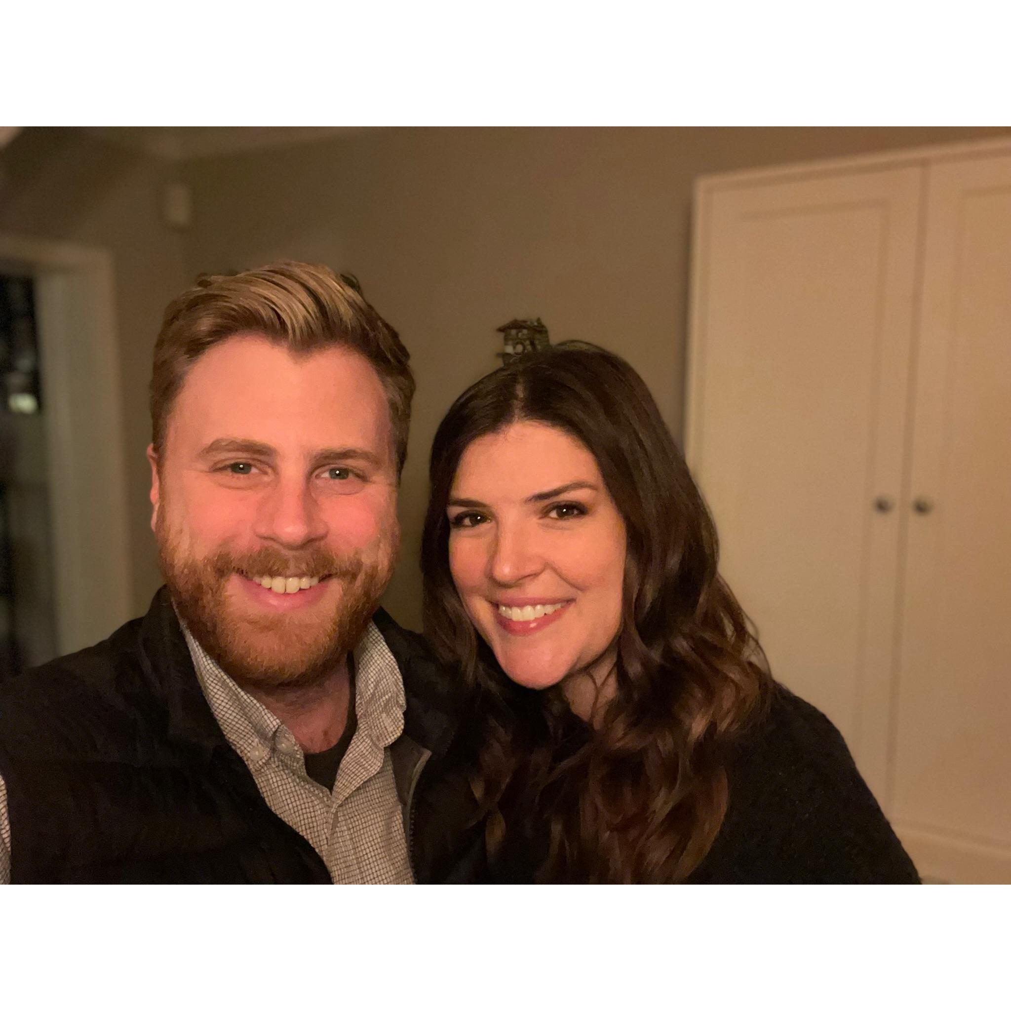 We don't have a ton of pics from our Pittsburgh/Pandemic years, but here's a recent snap before a wonderful dinner with Conor's parents.
