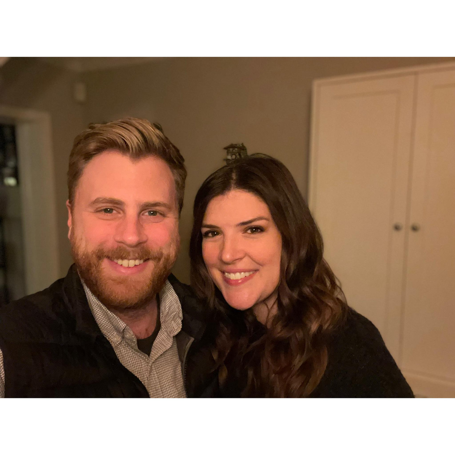 We don't have a ton of pics from our Pittsburgh/Pandemic years, but here's a recent snap before a wonderful dinner with Conor's parents.
