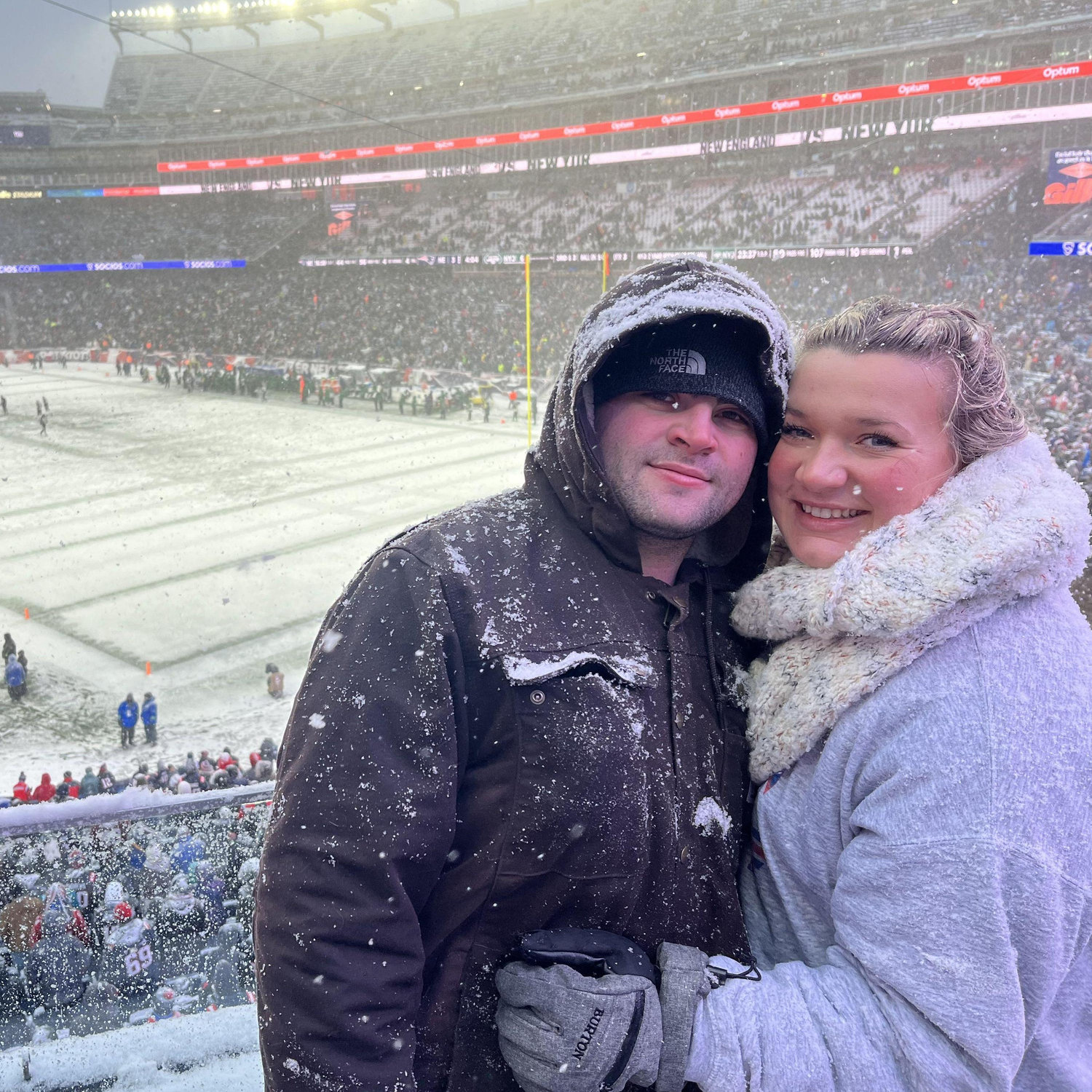 The coldest and wettest game of the worst Patriot season