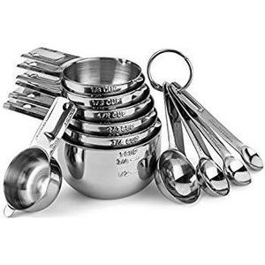 Stainless Steel Measuring Cups and Spoons