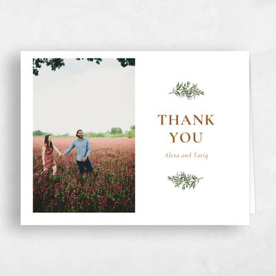 White Wedding Thank You - Keely Photo