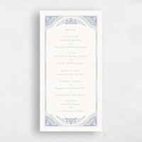 Blue Wedding Menu - Reed