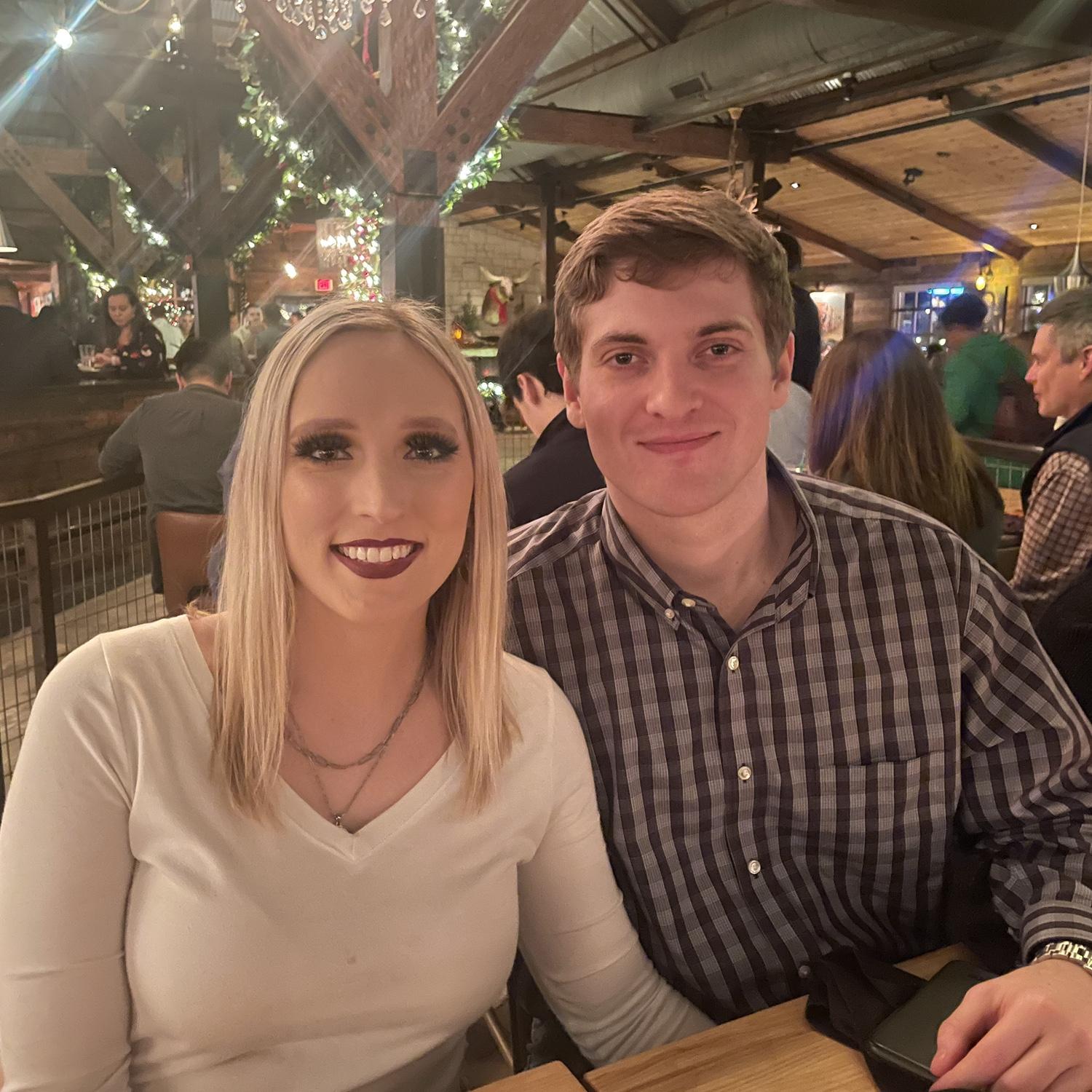 Dinner for one of our first dates.