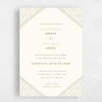 Beige Wedding Invitation - Baker Corner