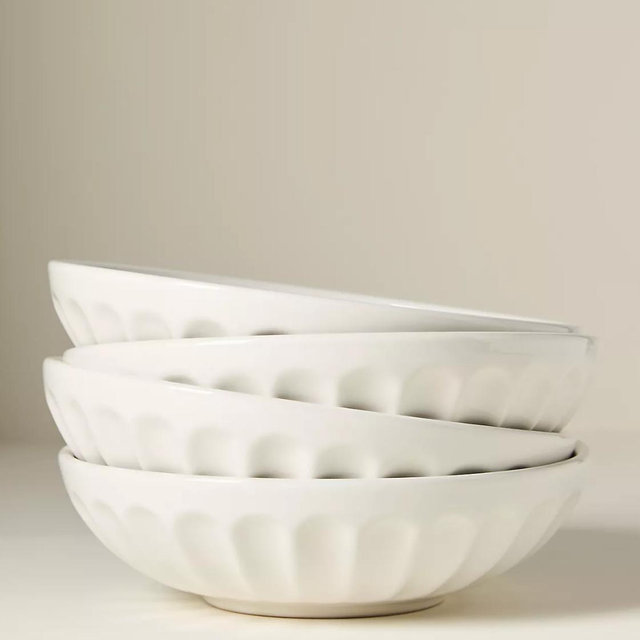 The Latte Stoneware Pasta Bowls, Set of 4: Amelie Edition - Cream, Standard, Set Of 4