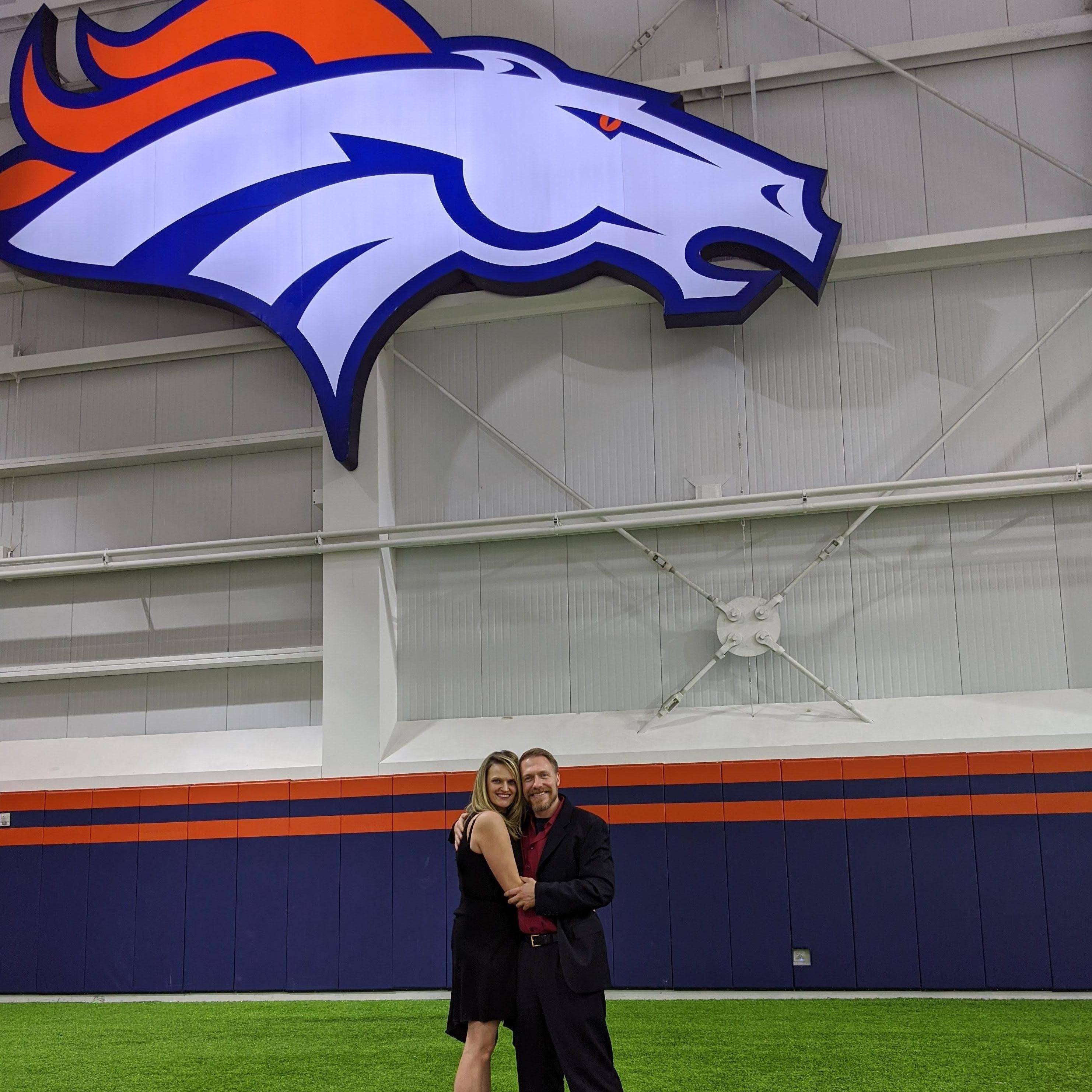 John's company party at the Bronco's training facility