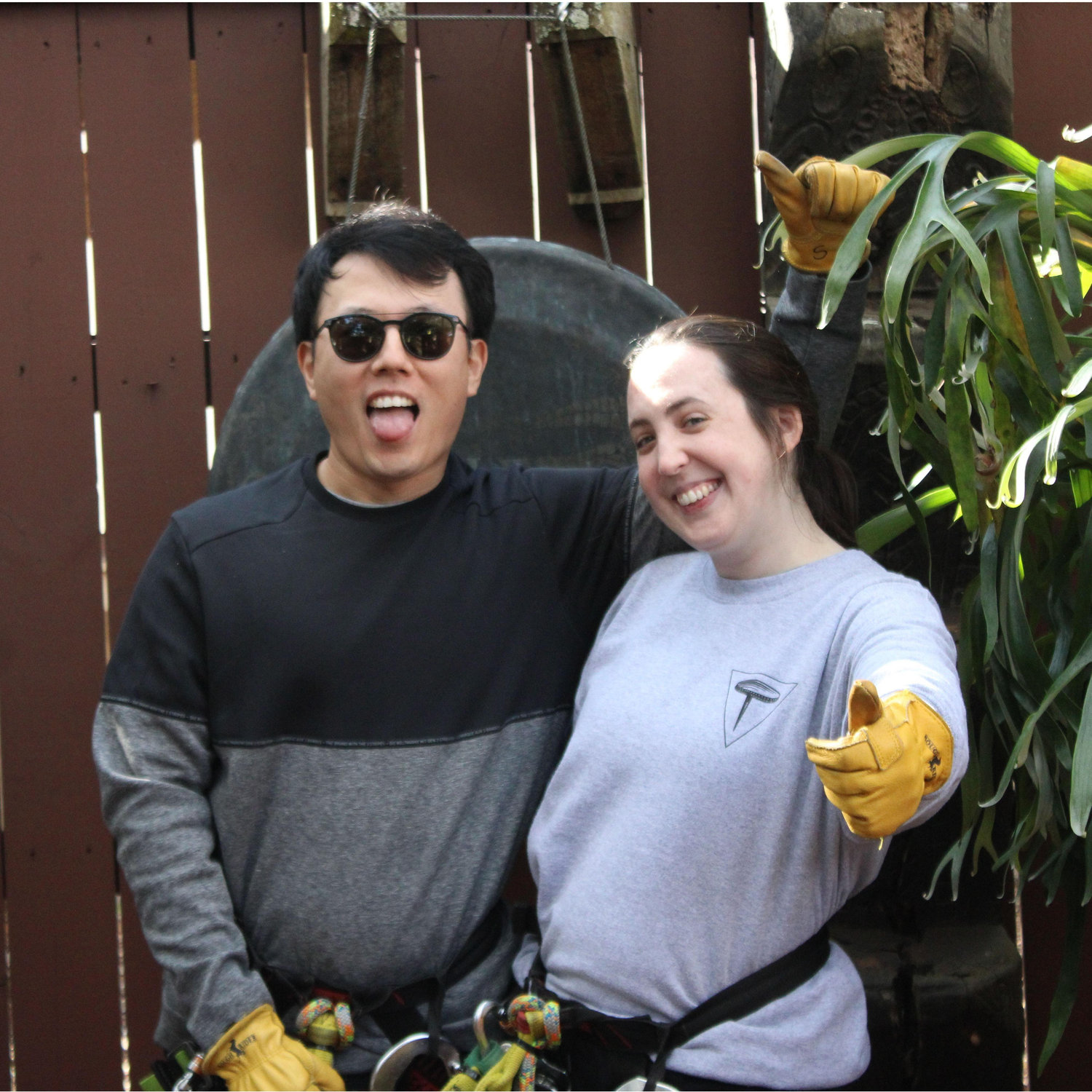 Zip lining for our fifth anniversary