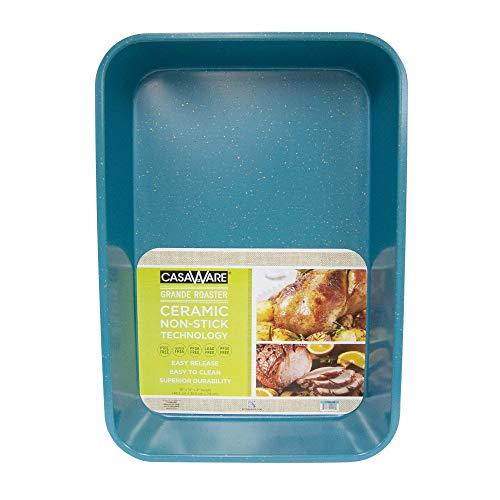 casaWare Grande Lasagna/Roaster Pan 18 x 12 x 3-Inch - Extra Large, Ceramic Coated NonStick (Blue Granite)