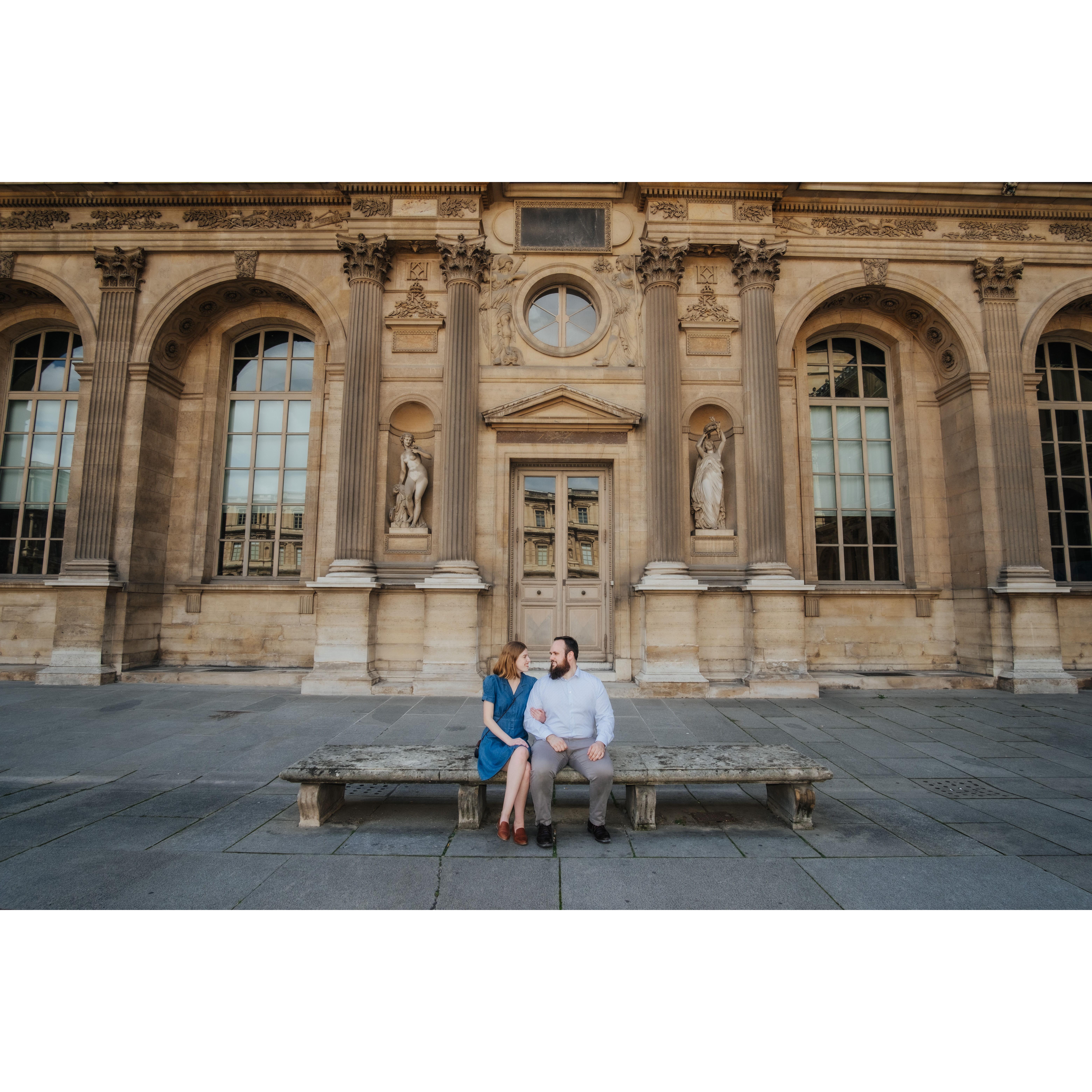 Admiring some gorgeous architecture at the Cour Carrée, outside the Louvre Museum