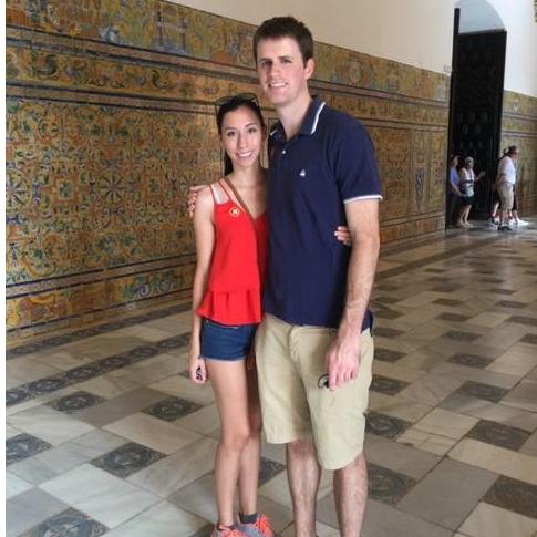 When we went to Spain together. This was our first international trip.