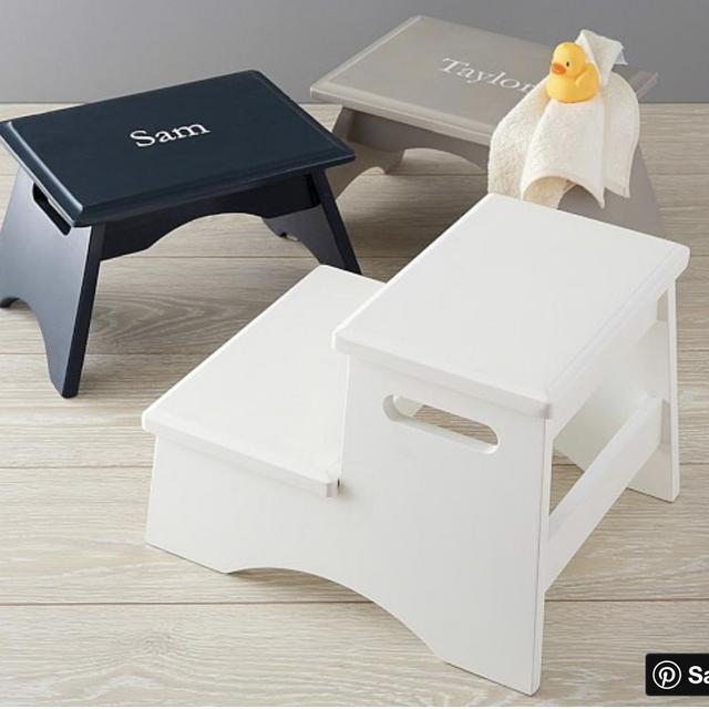 Personalized Kids Step Stools | Two-Step - White
