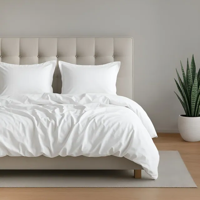 American Soft Linen Luxury Ultra Soft 100% Cotton Sateen Weave Solid Duvet Cover Set - Includes 1 Duvet Cover & 2 Pillow Sham Set