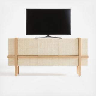 Sands Grasscloth Media Console