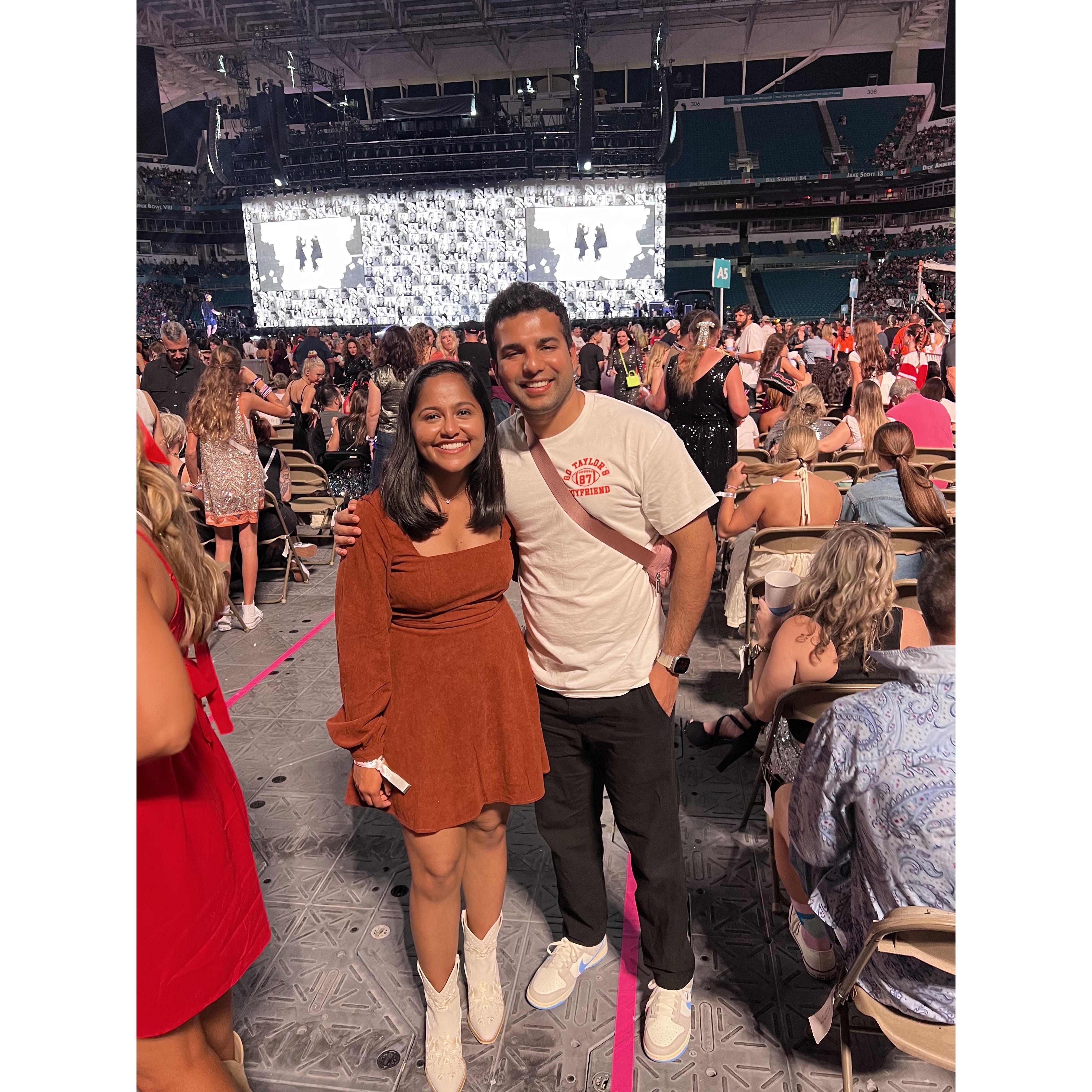 Only took the opening act for him to be fully into the show #Swifties