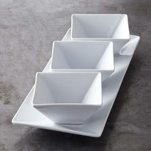 Williams Sonoma Open Kitchen Square Dip Bowl with Tray