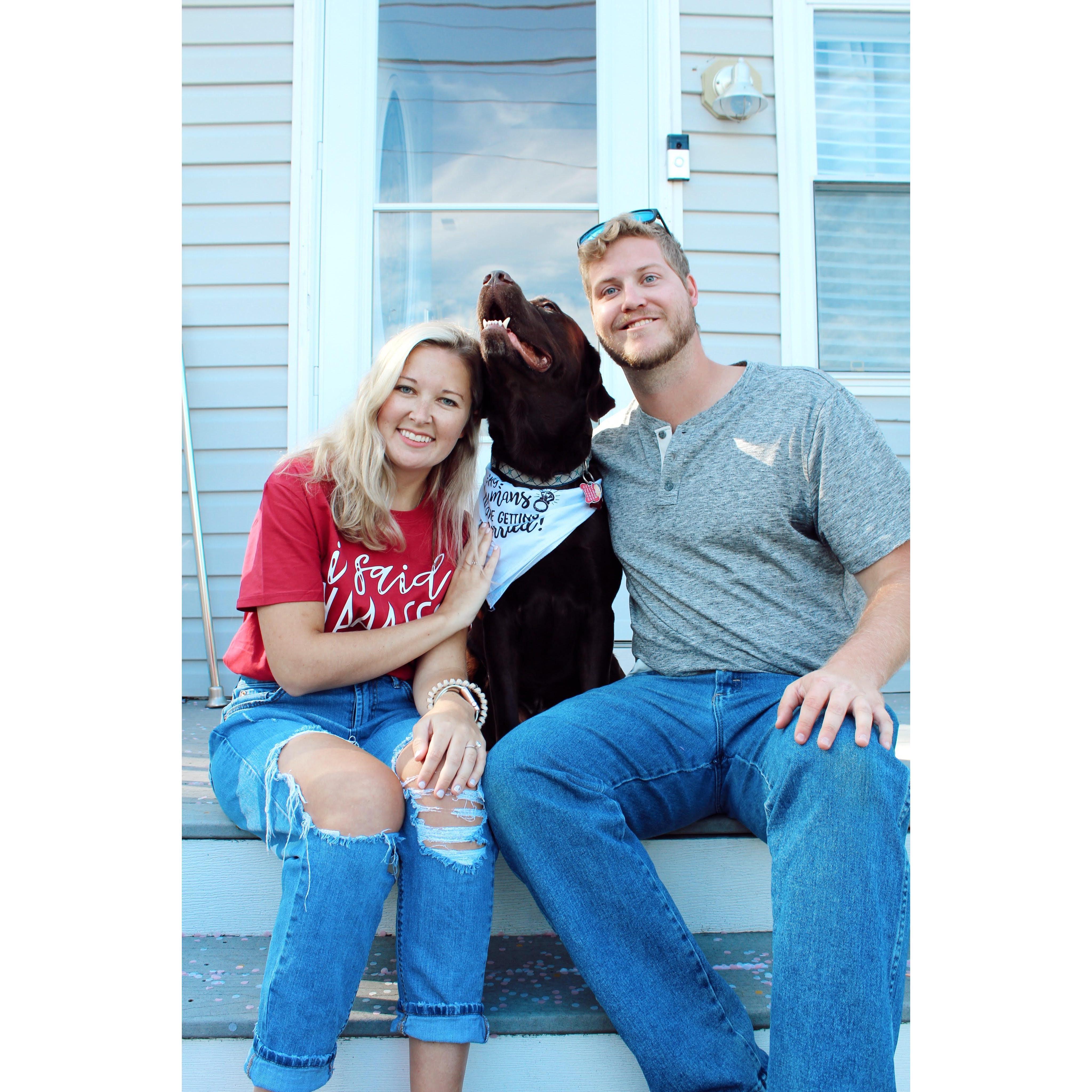Bear's happy we are engaged (finally)