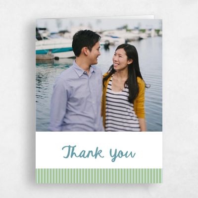 Green Nautical Wedding Thank You - Sole Photo