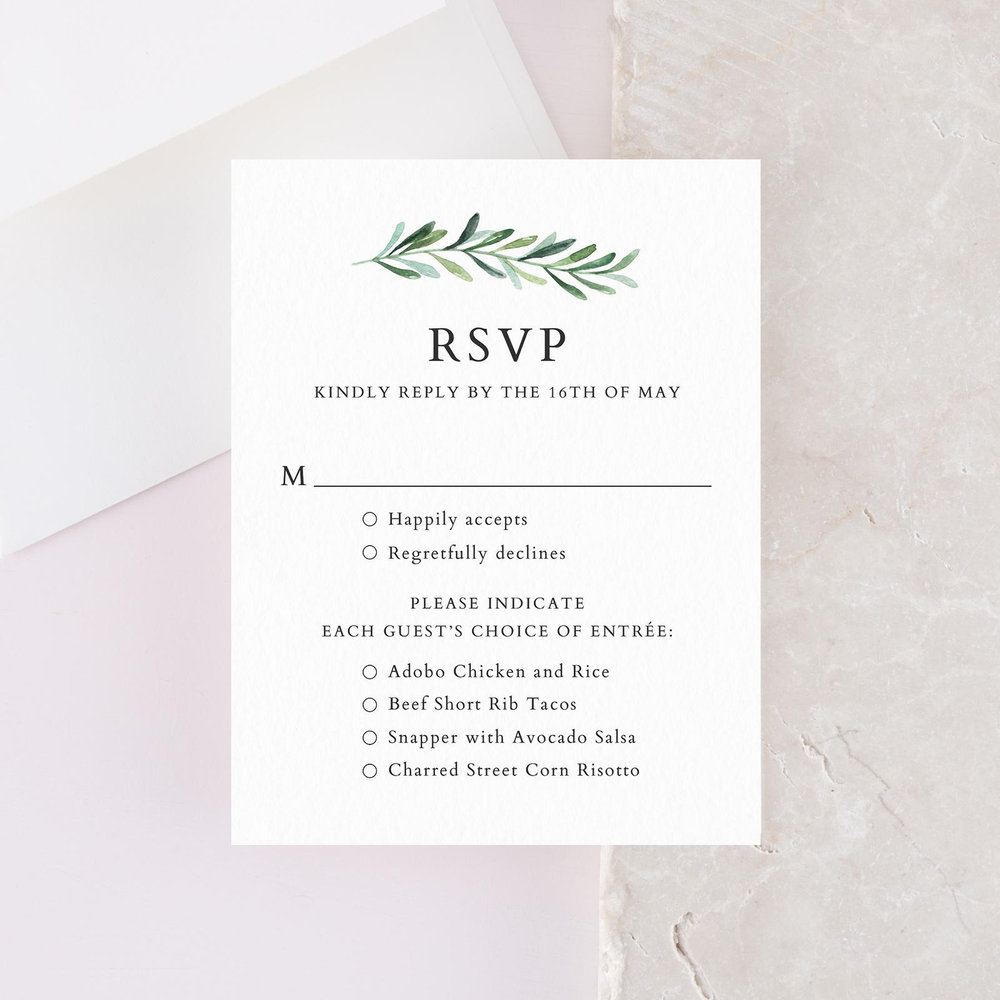 Eastwick Wreath | White | Zola Wedding Invitations