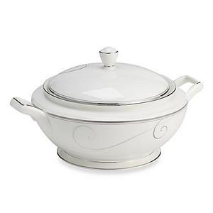 Noritake® Platinum Wave Covered Vegetable Bowl