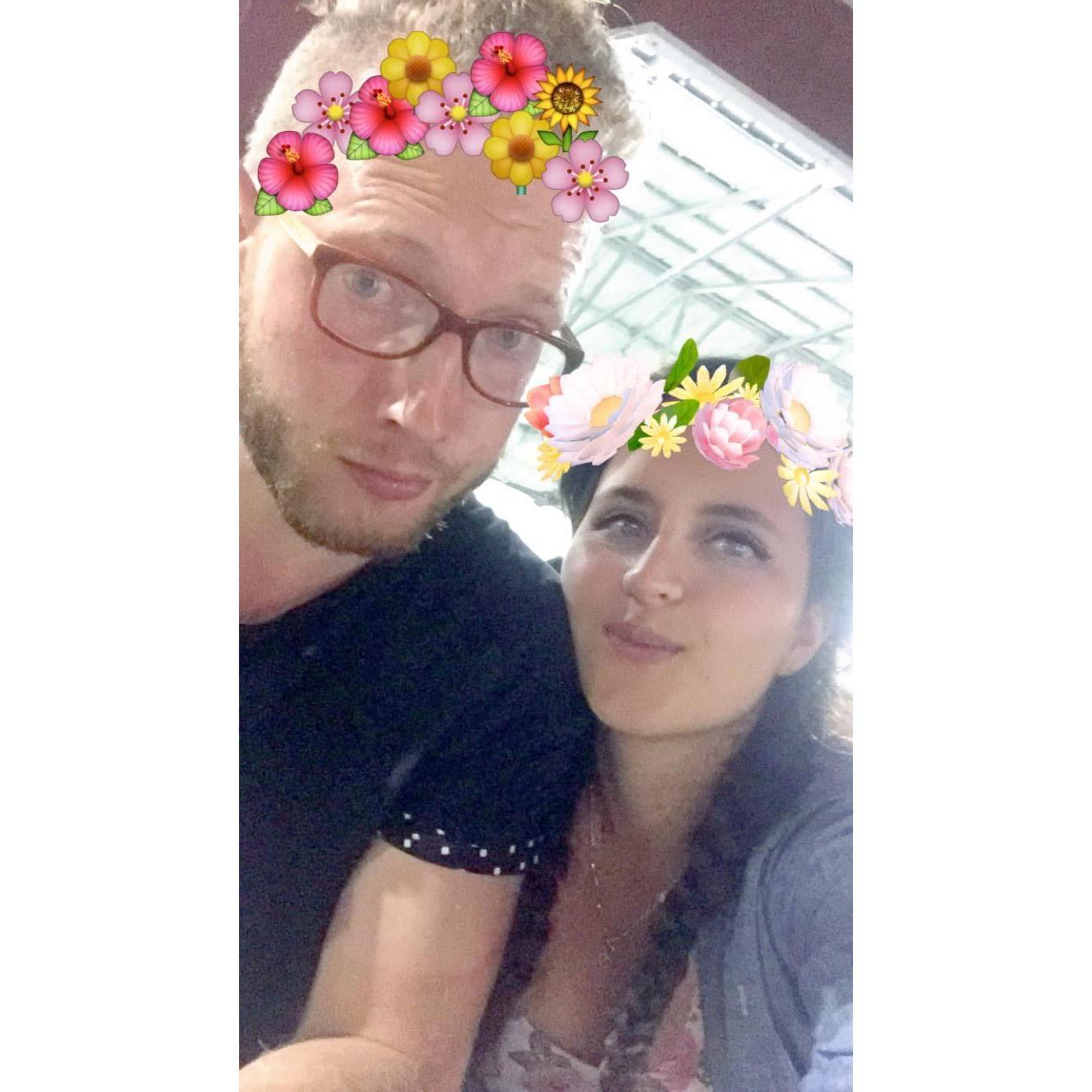 Our First Picture together. 4.23.16 
Nuestra primera foto juntos 4.23.16
