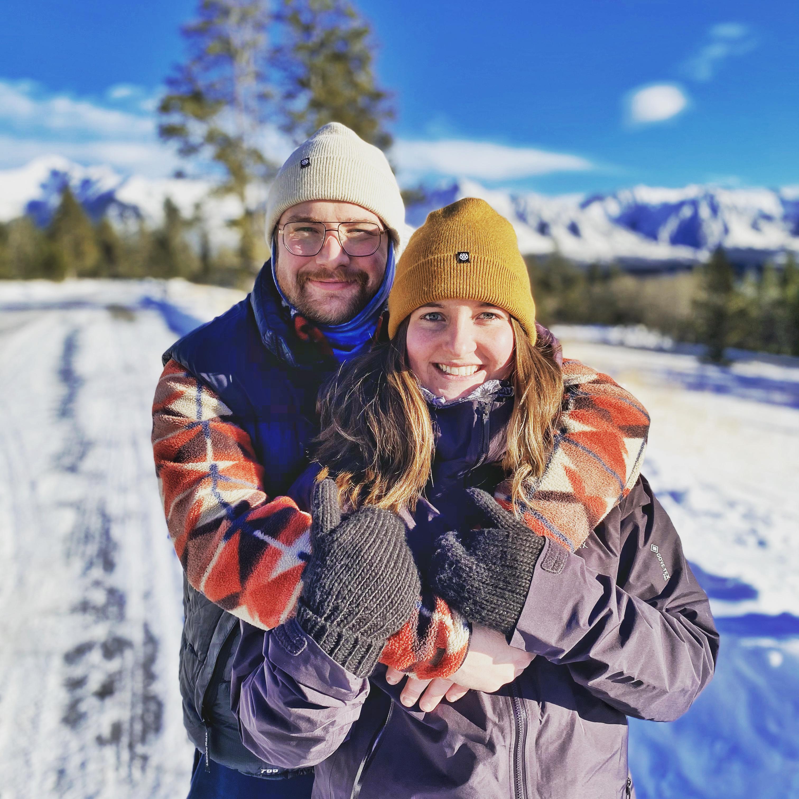 Trying to stay warm on a chilly Christmas day walk