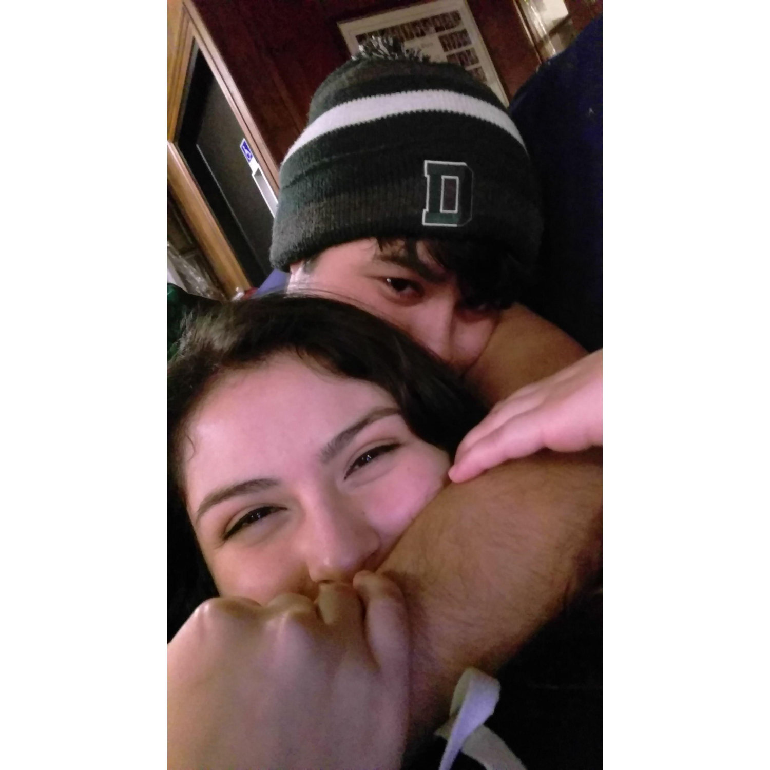 I think this is the first picture we took together. It was kind of a big deal.
