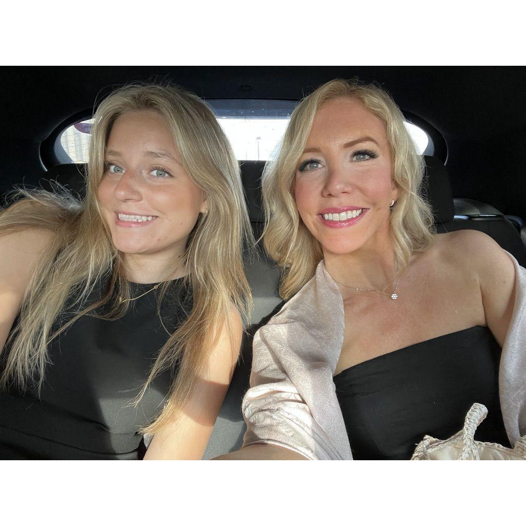 On our way to dinner before the engagement (I had no idea)