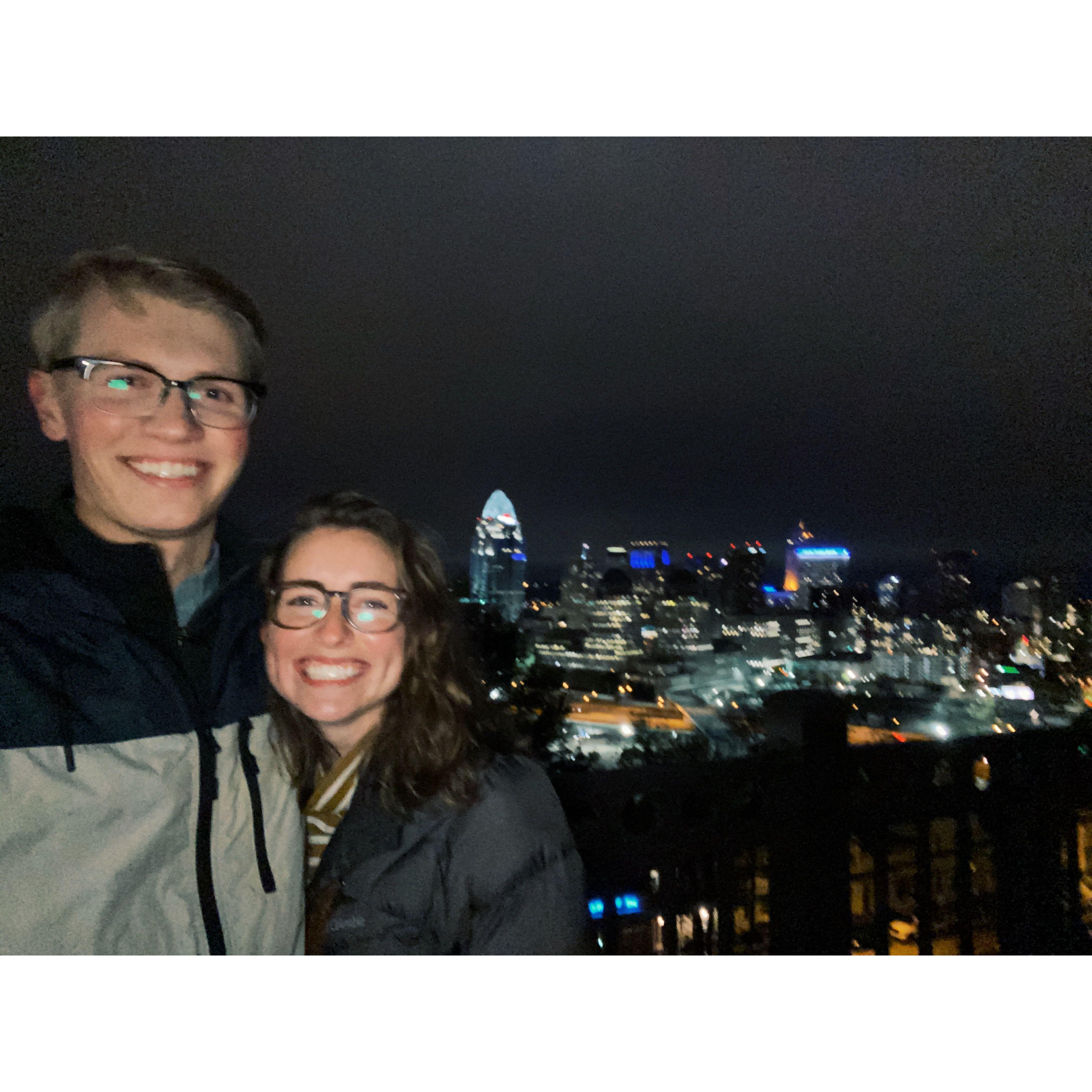 We'll always be thankful for Karissa who requested a photo on our second date.  Little did we know 3.5 years later we'd back in this spot getting engaged!