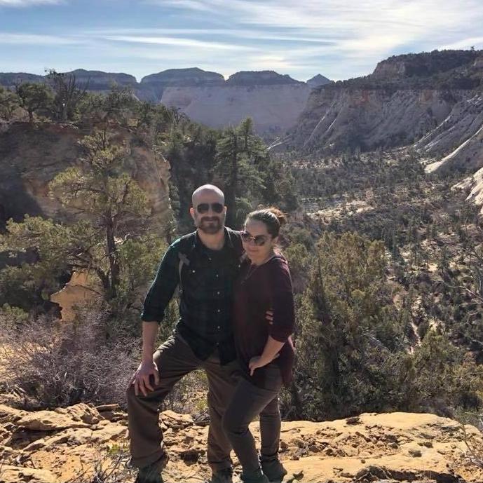 Matt & Erica at Zion National Park in 2017