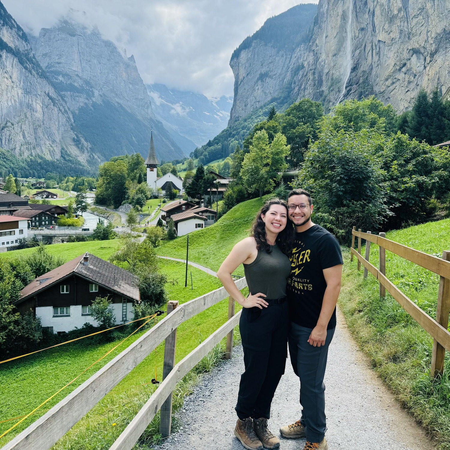 The day after John proposed to Evelyn in Switzerland.