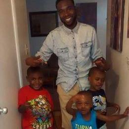 Daddy with his babies