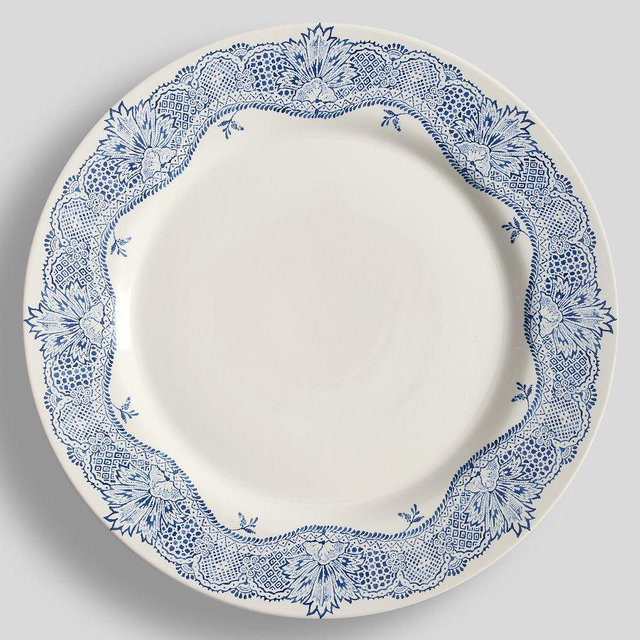 Botanical Bunny Stoneware Charger Plates, Set of 4