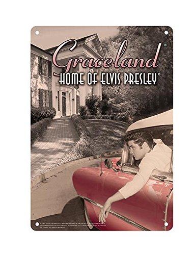 Midsouth Products Elvis Presley 8x11.5 Tin Sign in Car at Graceland