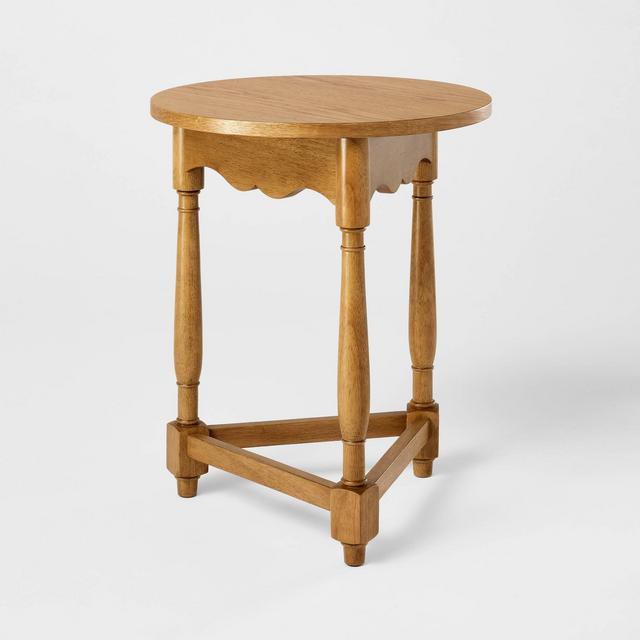 Scalloped Accent Table Light Oak - Threshold™ designed with Studio McGee