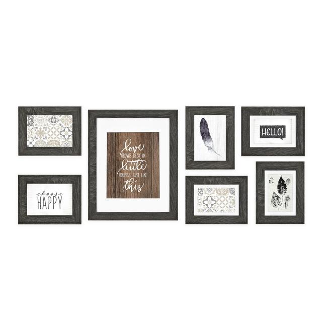 7-Piece Wall Solutions Picture Frame Set in Charcoal