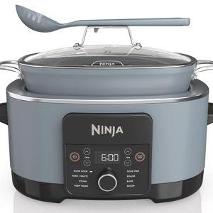 Ninja MC1001 Foodi PossibleCooker PRO 8.5 Quart Multi-Cooker, with 8-in-1 Slow Cooker, Dutch Oven, Steamer, Glass Lid Integrated Spoon, Nonstick, Oven Safe Pot to 500°F, Sea Salt Gray