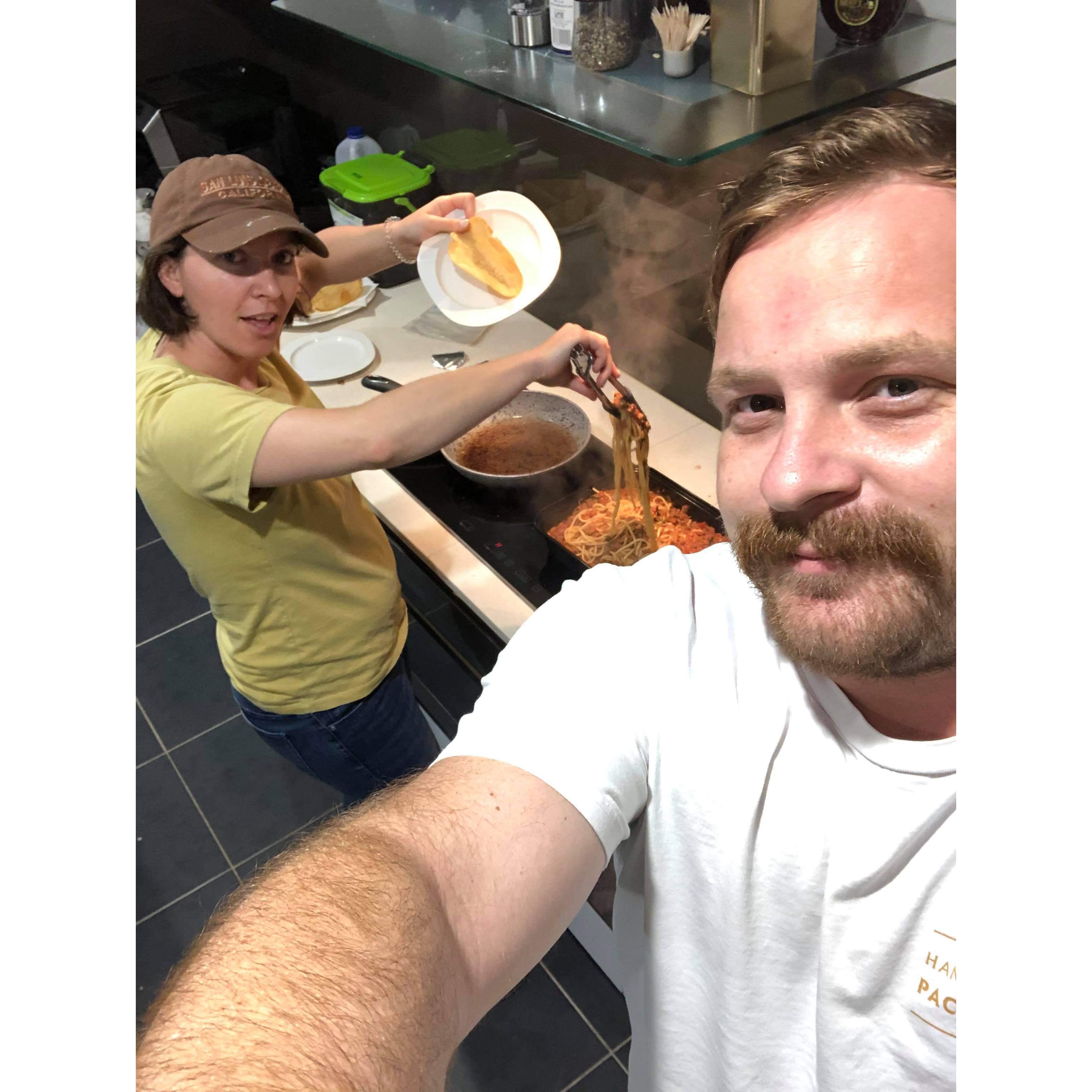 Introducing Spaghetti Tacos into Jonos diet. Ormeau, QLD 2020