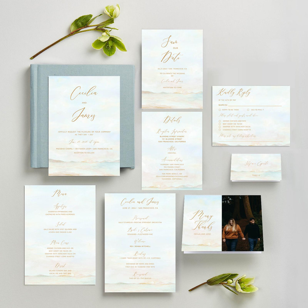 Zola Wedding Invitations - Andalusia Portrait