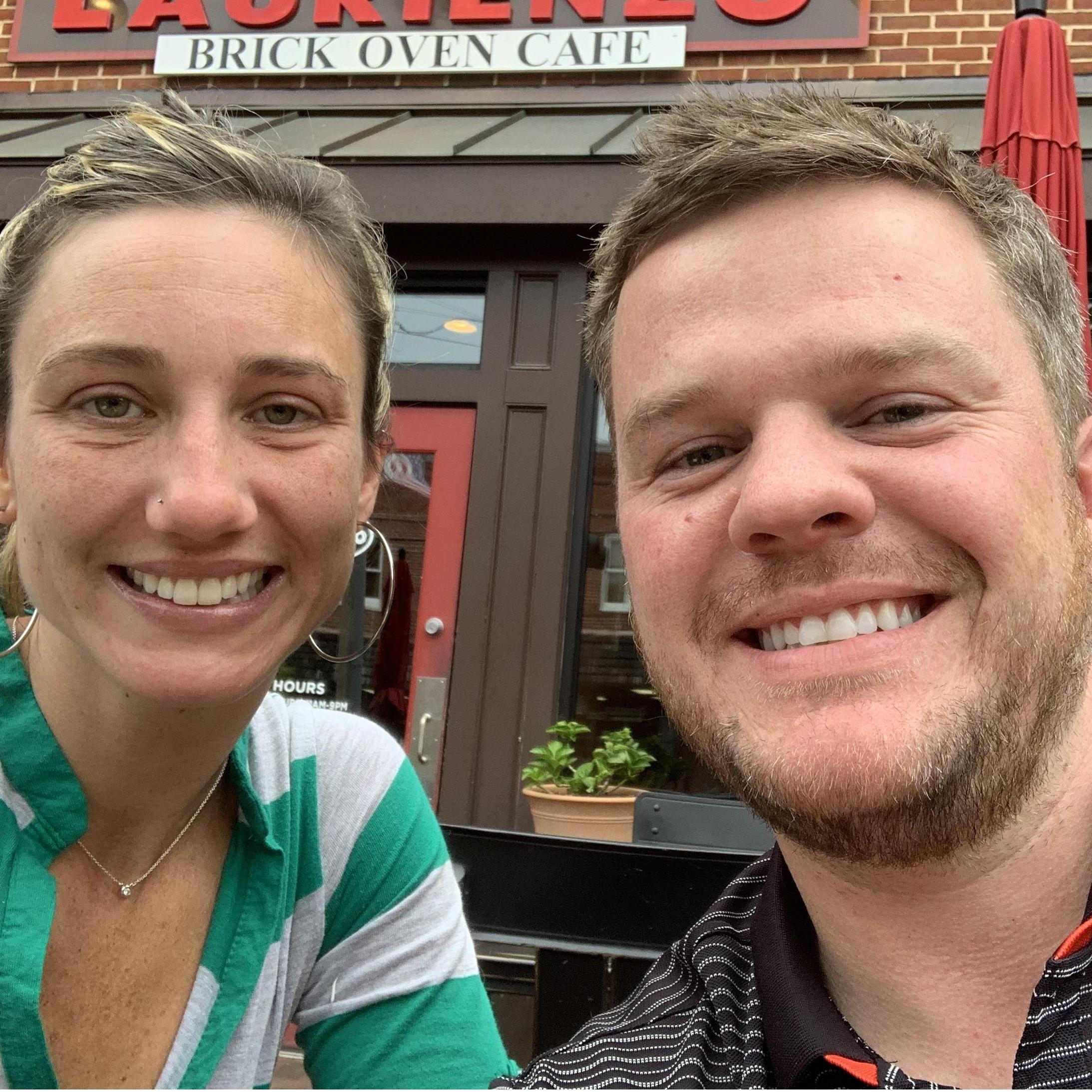In front of one of Dave’s favorite Italian restaurants in downtown Mt. Airy.
