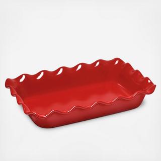 HR Collection Ruffled Rectangular Baker